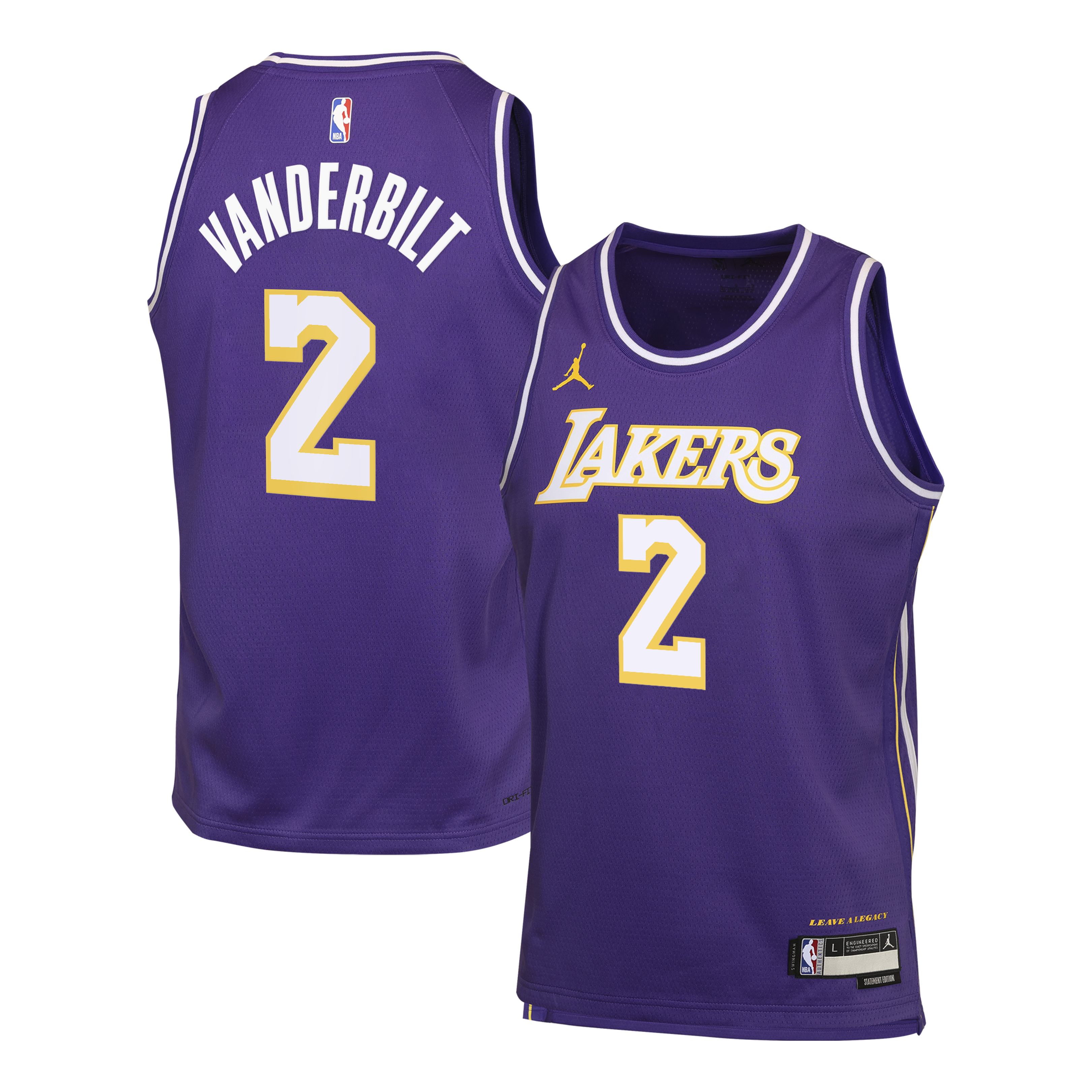 Jarred Vanderbilt Los Angeles Lakers Statement Edition Jersey - Purple - Youth