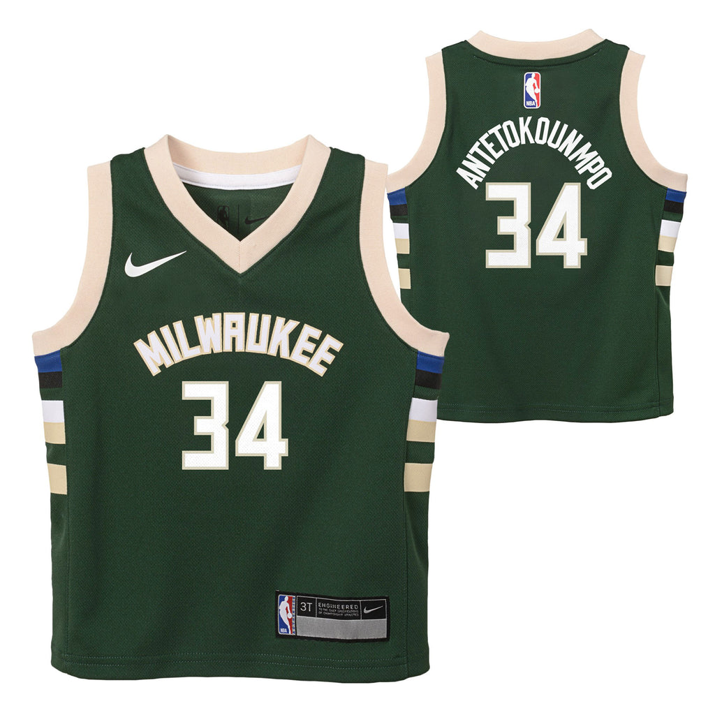 Giannis Antetokounmpo Milwaukee Bucks Replica Icon Jersey - Toddler