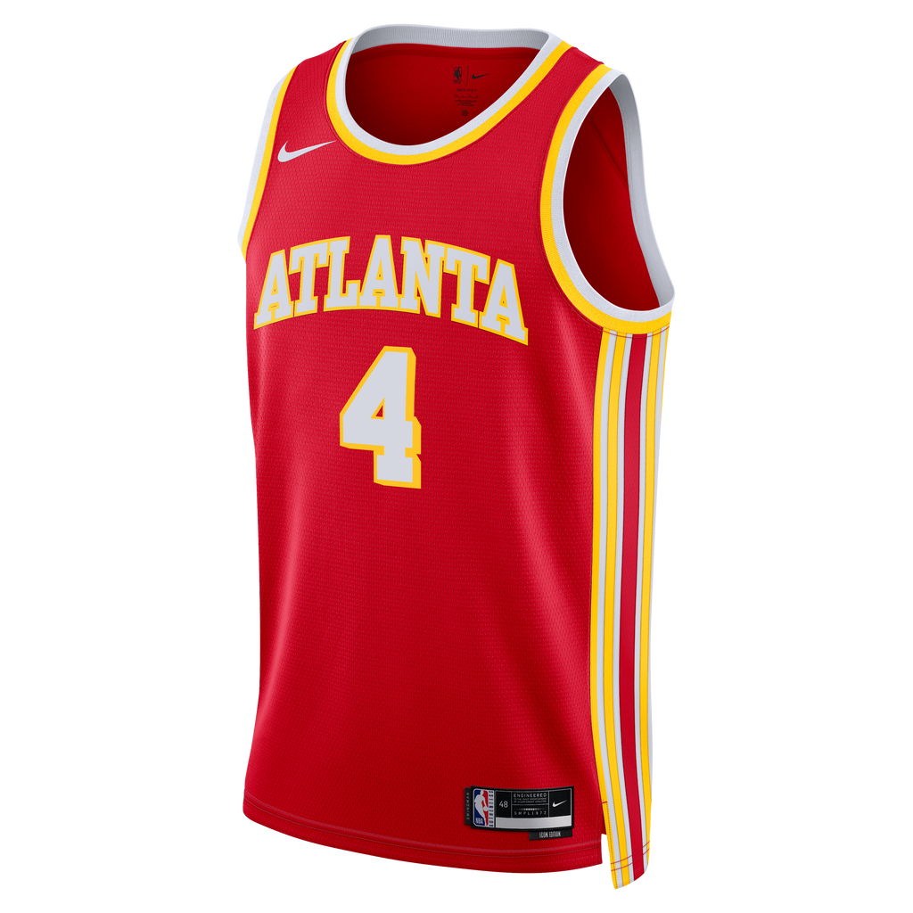 Kingston Flemings Atlanta Hawks Swingman Icon Jersey - Red - Unisex