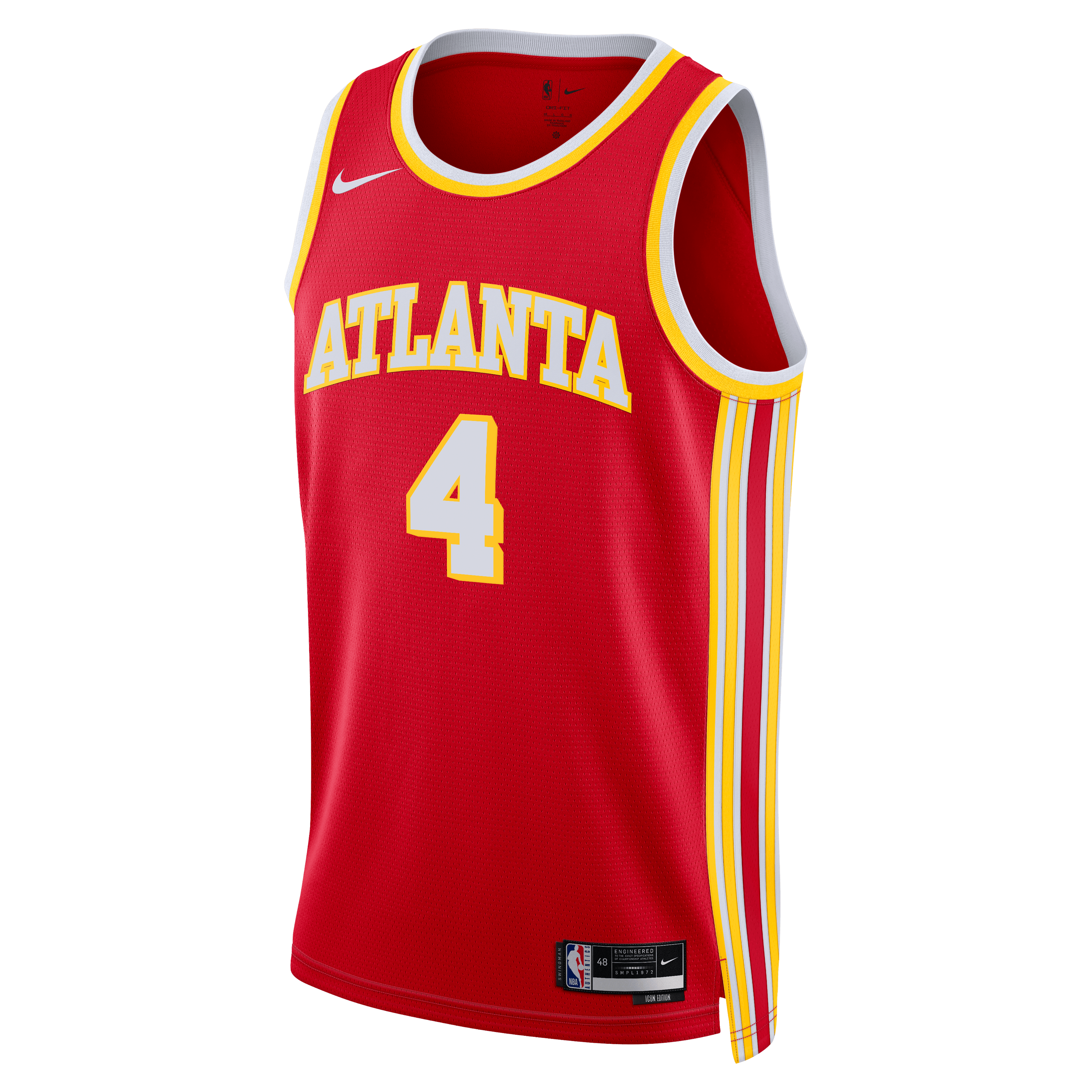 Kingston Flemings Atlanta Hawks Swingman Icon Jersey - Red - Unisex