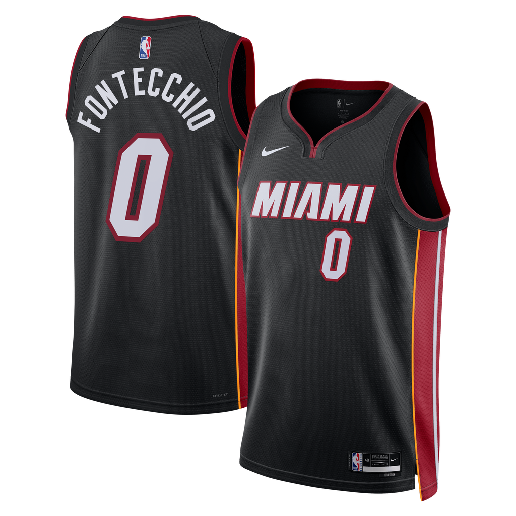 Simone Fontecchio Miami Heat Icon Edition Swingman Jersey - Black - Unisex