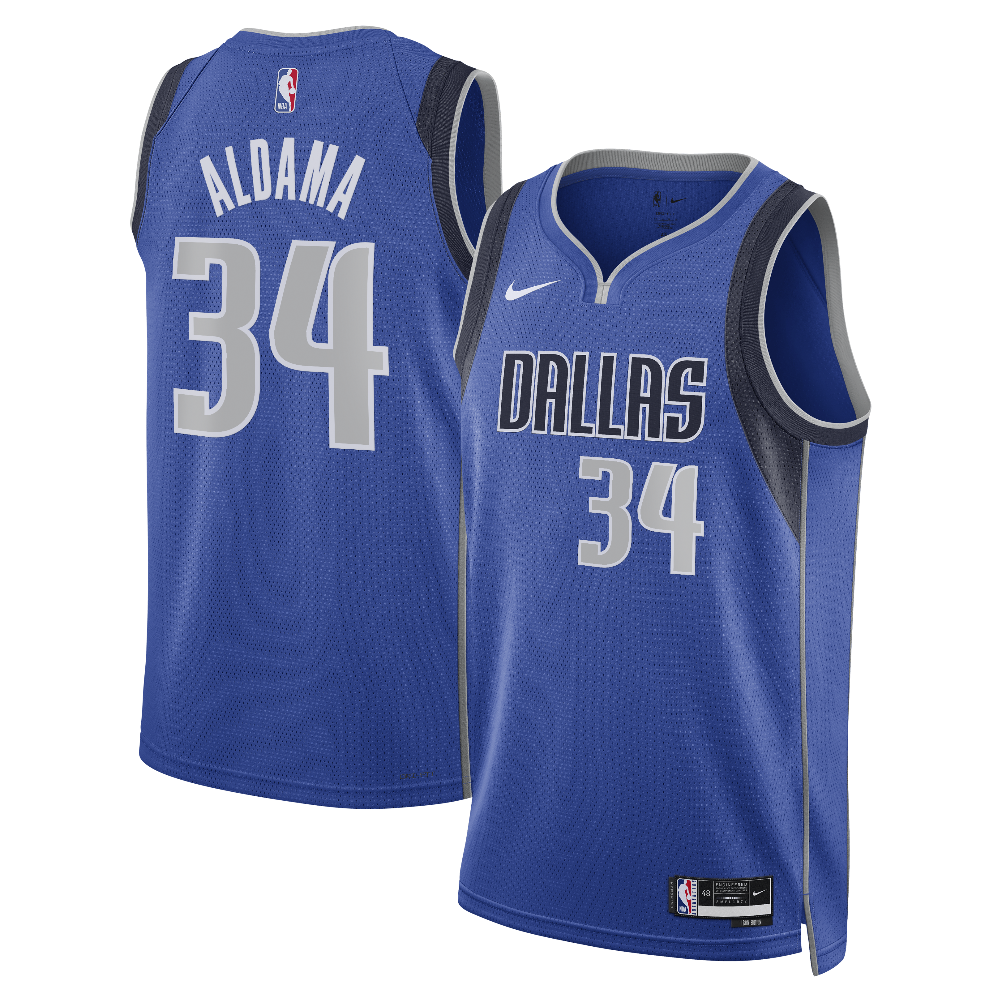 Santi Aldama Dallas Mavericks Icon Edition Swingman Jersey - Blue - Unisex
