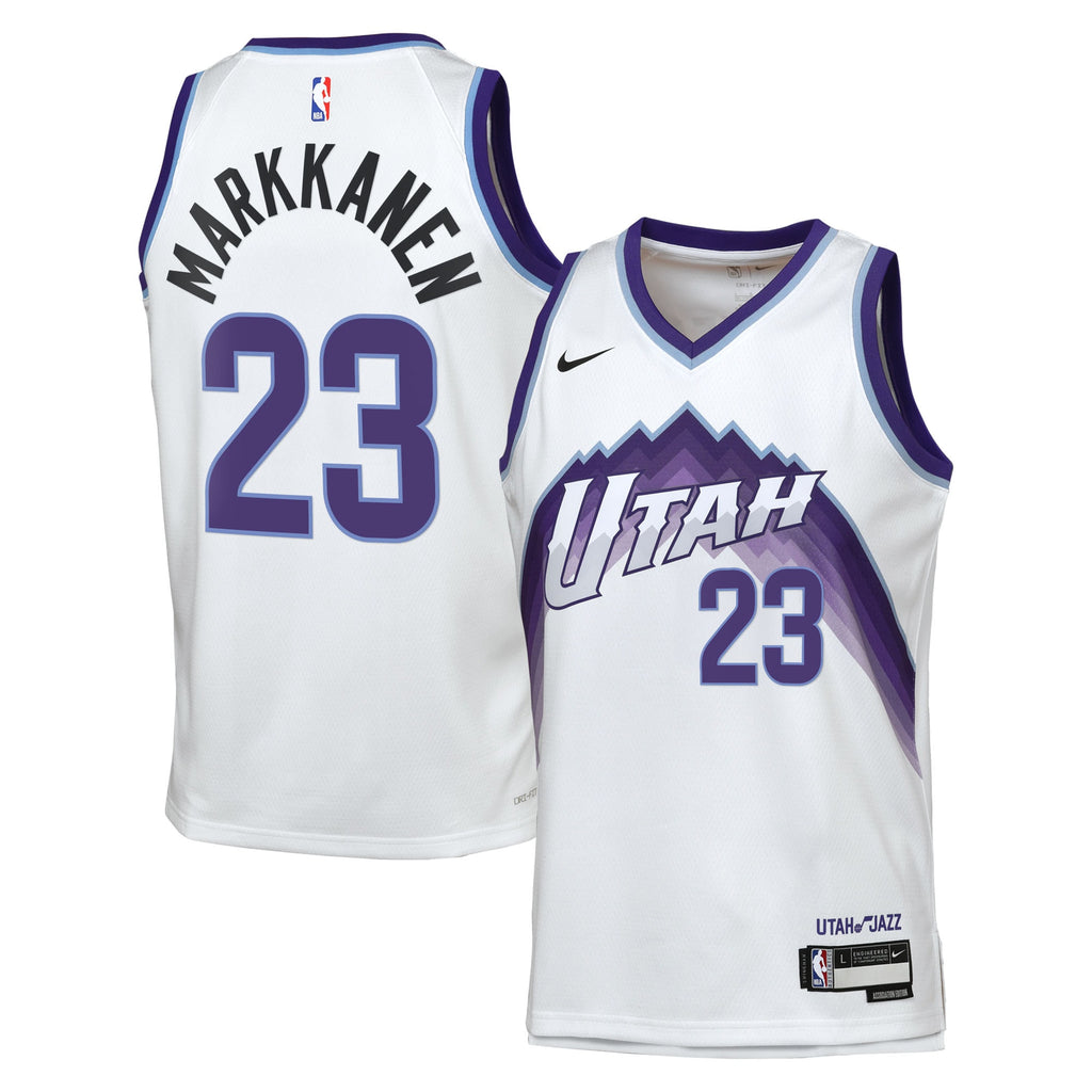 Lauri Markkanen Utah Jazz Association Edition Replica Swingman Jersey - White - Youth